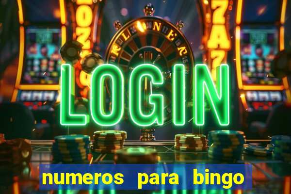 numeros para bingo de 1 a 90